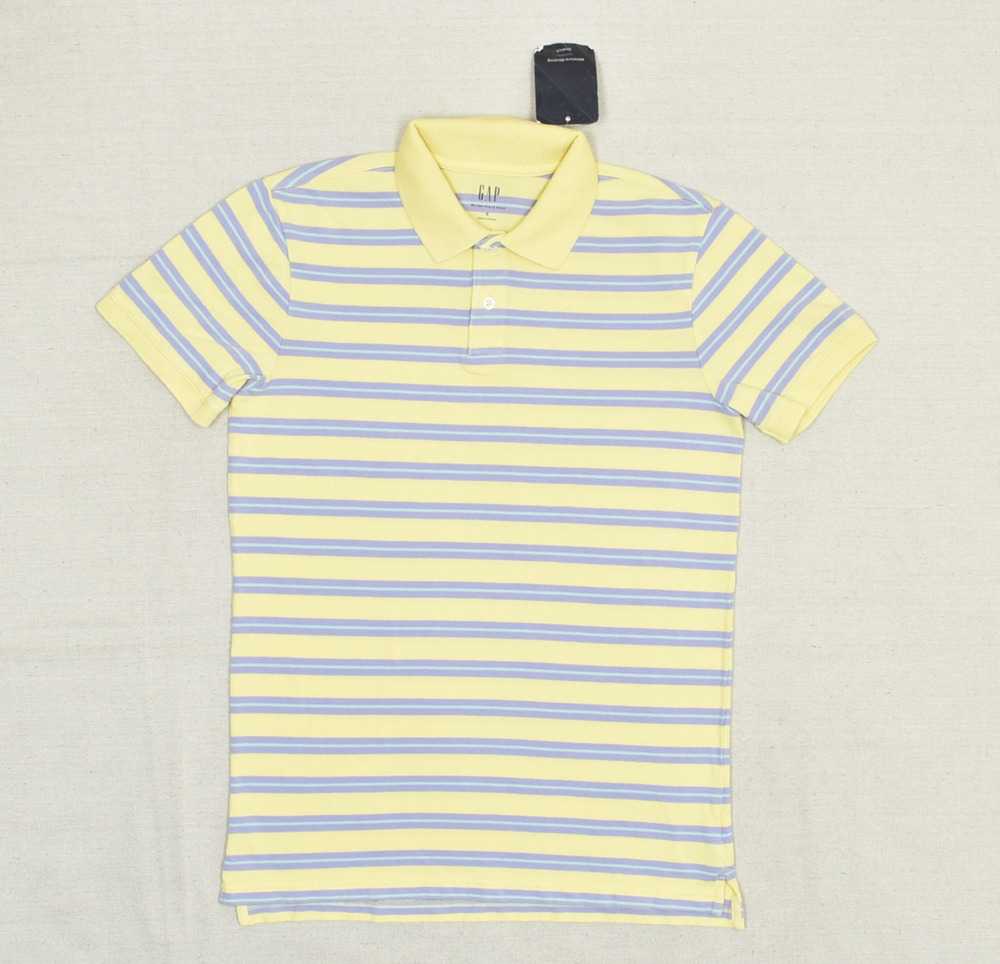 Gap Men's Polo Shirt Short Sleeve Striped Cotton Multicolor Size S All Day